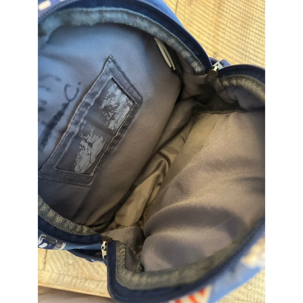 Pottery Barn Kids Mackenzie Small Backpack Blue Construction Truck Print